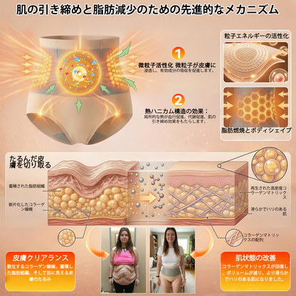 PEARLMOON®4in1 サーモジェニックシェイピングショーツ（モリンガ＆ベルベリン配合） – 体型補整・代謝サポート・デイリー着用向けコンプレッションショーツ（30分ルーティン）